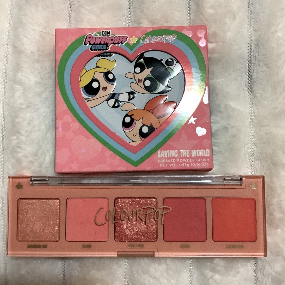 Colourpop Pallet and Powerpuff Girls blush